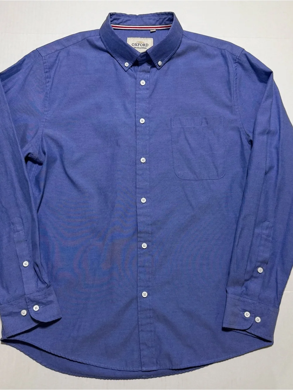 Oxford Men's Luxury Collection Casual Button-Down Shirt in Deep Blue
